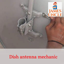 Dish antenna mechanic Mr. Sudipta Ruj in Bolpur
